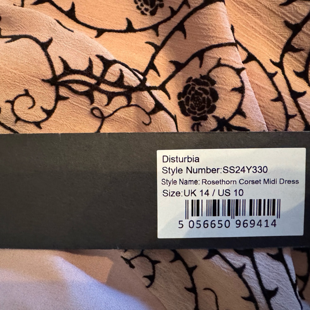 Disturbia Rosethorn Corset Midi Dress NWT US 10 - Picture 11 of 12